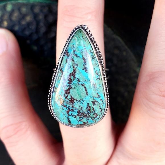 New Azurite 925 Silver Ring. - Picture 6 of 16